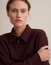 fermuarlı sweatshirt bordo 5