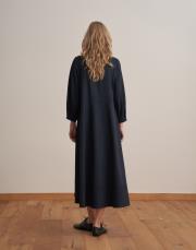 kemer detaylı elbise lacivert 3