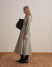 kemer detaylı elbise bej 4