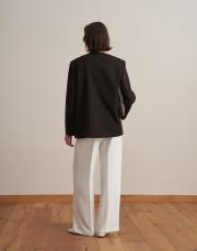 asimetrik kapaklı blazer kahverengi 3