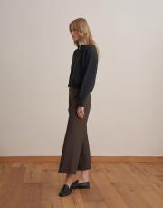 yüksek bel crop pantolon kahverengi 2