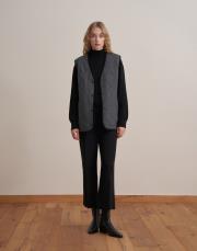 yüksek bel crop pantolon siyah 2