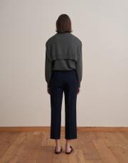 yüksek bel crop pantolon lacivert 4