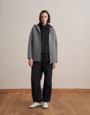 fermuarlı puf scuba sweatshirt gri