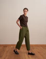 v yaka kısa kollu triko kazak kahverengi 5