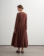 balon etekli teknik elbise gül kurusu 3