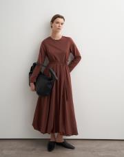 balon etekli teknik elbise gül kurusu 4