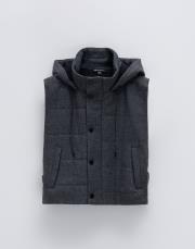 yün karışımlı kapitone yelek antrasit