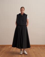 fermuarlı şişme yelek siyah