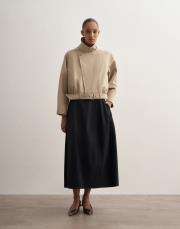 %100 koton balon form etek siyah