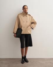 yüksek yaka koton trençkot camel 5