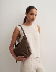 %100 keten kolsuz bluz natürel 5