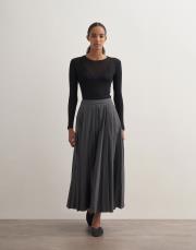 parçalı koton etek antrasit