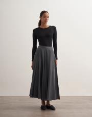 parçalı koton etek antrasit 5