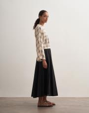 parçalı koton etek siyah 3