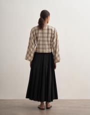 parçalı koton etek siyah 4