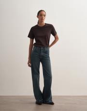 orta bel ispanyol paça jean koyu mavi 2