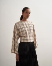 organik pamuk ekose bluz bej 6