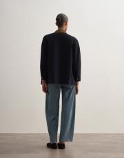 kancalı organik koton ceket lacivert 4