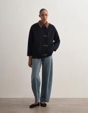 kancalı organik koton ceket lacivert 5