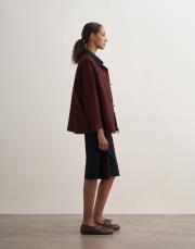kancalı organik koton ceket bordo 2