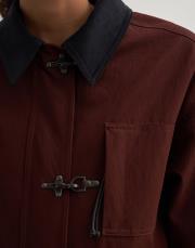 kancalı organik koton ceket bordo 6