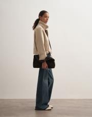 keten karışımlı bomber ceket bej 3