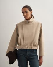 keten karışımlı bomber ceket bej 5