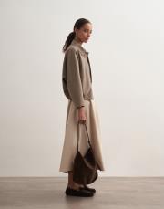 kazayağı desenli bomber ceket bej 3