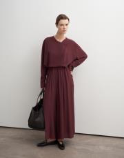 kruvaze detaylı şık bluz bordo 4