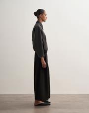 pileli geniş kesim pantolon siyah 4