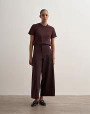 pileli geniş kesim pantolon bordo 2