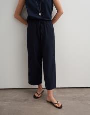 %100 organik koton dokulu pantolon lacivert 4