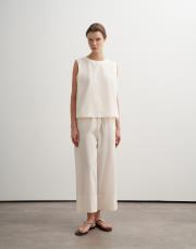 %100 organik koton dokulu pantolon bej