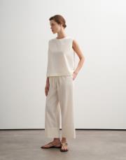 %100 organik koton dokulu pantolon bej 2