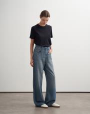 yüksek bel tensel jean mavi 2