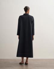 fermuarlı denim elbise lacivert 4