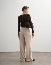 pileli dökümlü pantolon taş 3