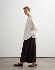 %100 keten biritli gömlek ceket ekru 2