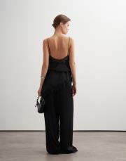 asimetrik kesim dökümlü pantolon siyah 3