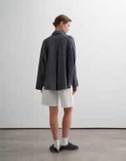 %100 keten reglan kol gömlek antrasit 3