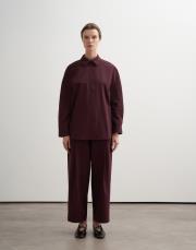 %100 koton balon form gömlek mürdüm 4