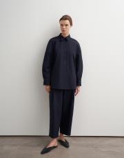 %100 koton balon form gömlek lacivert