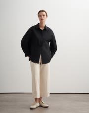 %100 koton balon form gömlek siyah 2