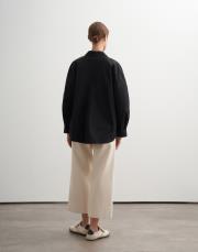 %100 koton balon form gömlek siyah 3