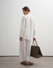 %100 koton balon form gömlek ekru 3