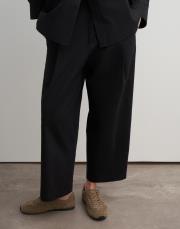 %100 koton pileli pantolon siyah 3