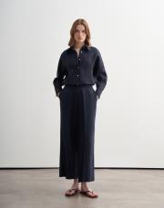 %100 keten gömlek lacivert 5