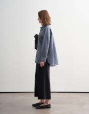 %100 keten gömlek mavi 3