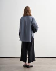 %100 keten gömlek mavi 4